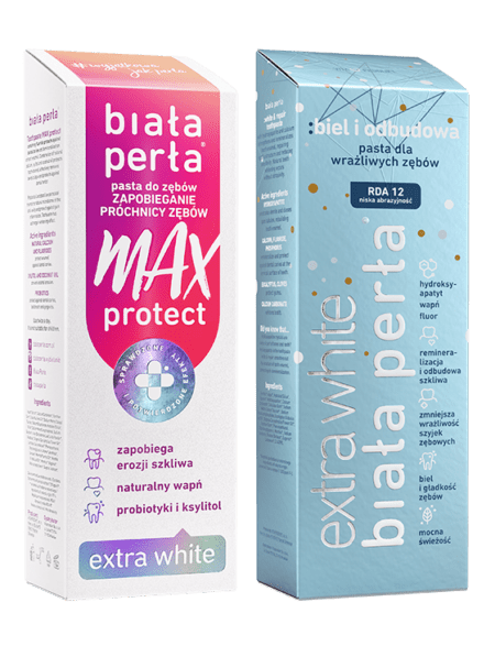 Zestaw wybielający MAX protect + :biel i odbudowa